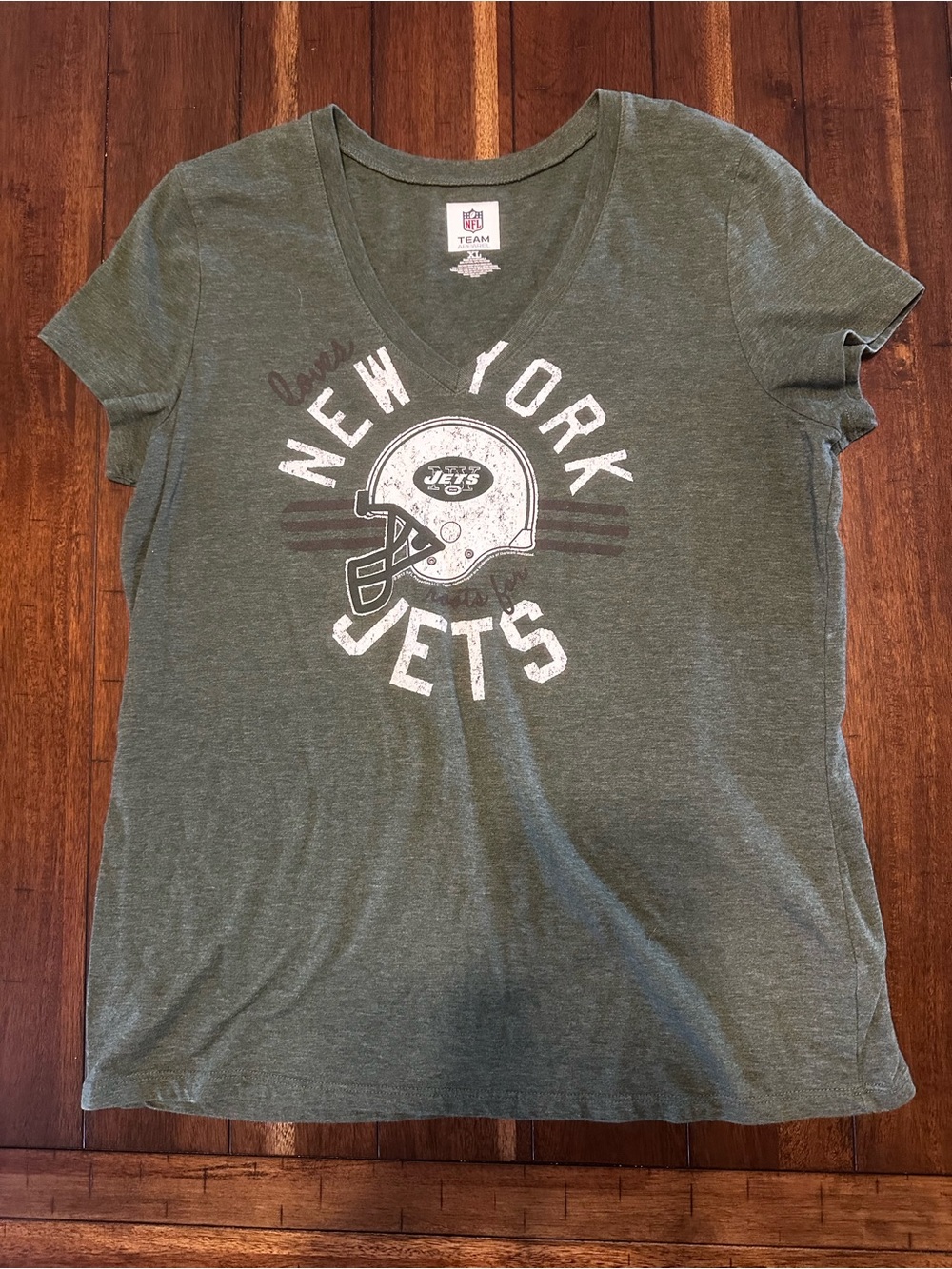 NFL New York Jets Women's Short Sleeve Tee - Green